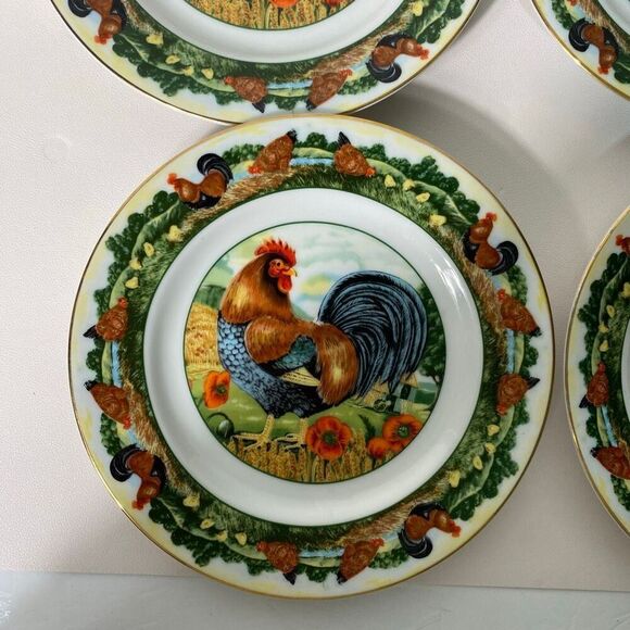 Department 56 Rooster Decorative plates set of 4 small - Picture 2 of 12